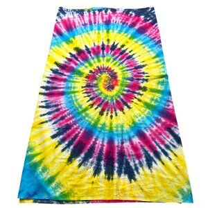 Tie-Dye Tapestry By New Age Imports 100% Cotton 55"x85" Multi-Color Spiral